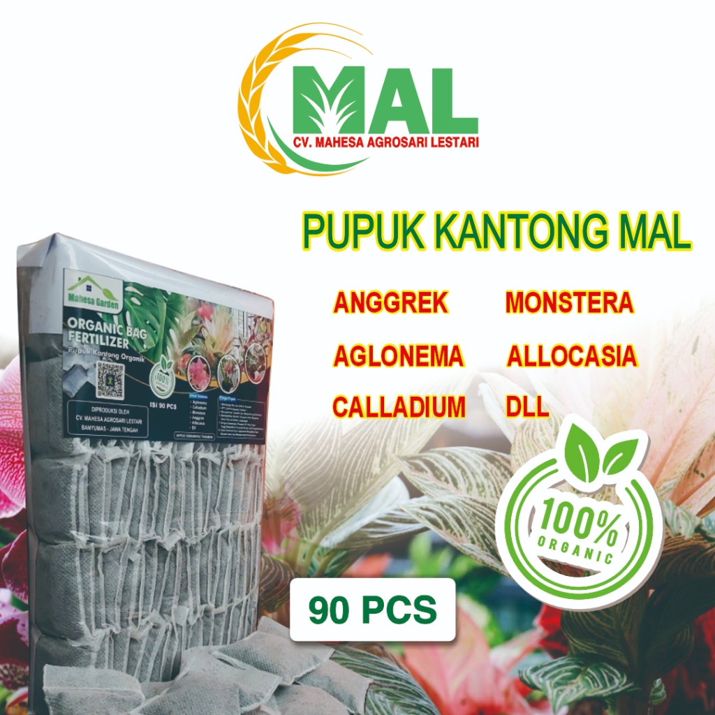 (isi 90) Pupuk Anggrek ,Aglonema , Calladium, Monstera,Allocasia/Pupuk Bantal/Pupuk Kantong
