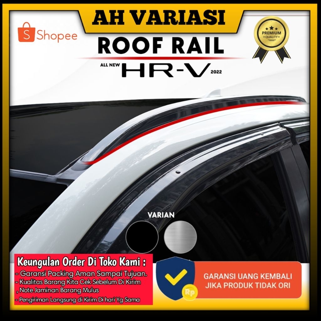 Jual All New HRV 2022-2025 - Roof Rail Rell Atas All New HRV Hitam ...