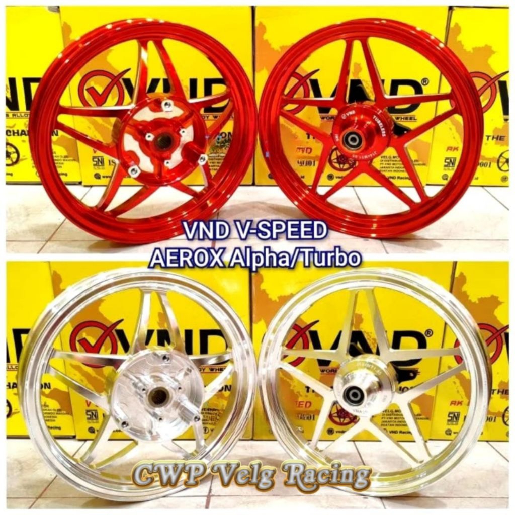 Jual Velg Velk VND V SPEED Bintang New Aerox 155 Alpha Turbo ukuran 185 ...
