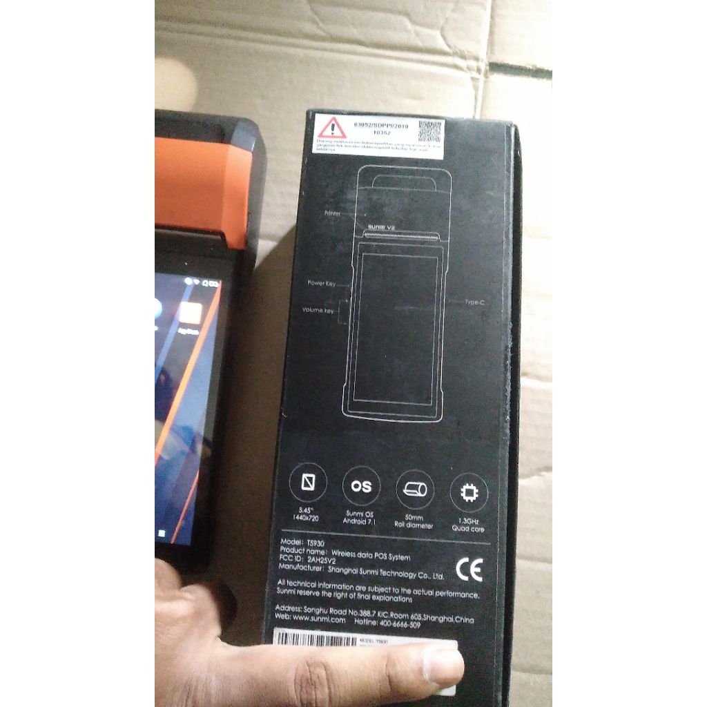 Jual mesin kasir SUNMI V2 Android printer scanner | Shopee Indonesia