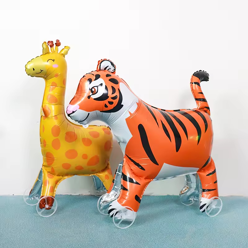 Jual Balon Foil Roda Animal 4D / Balon Bisa Berjalan Karakter Hewan ...