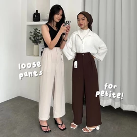 Loose Pants 332 PETITE SIZE Celana Kulot Anti Kusut Trousers Kantor Formal Casual 33293