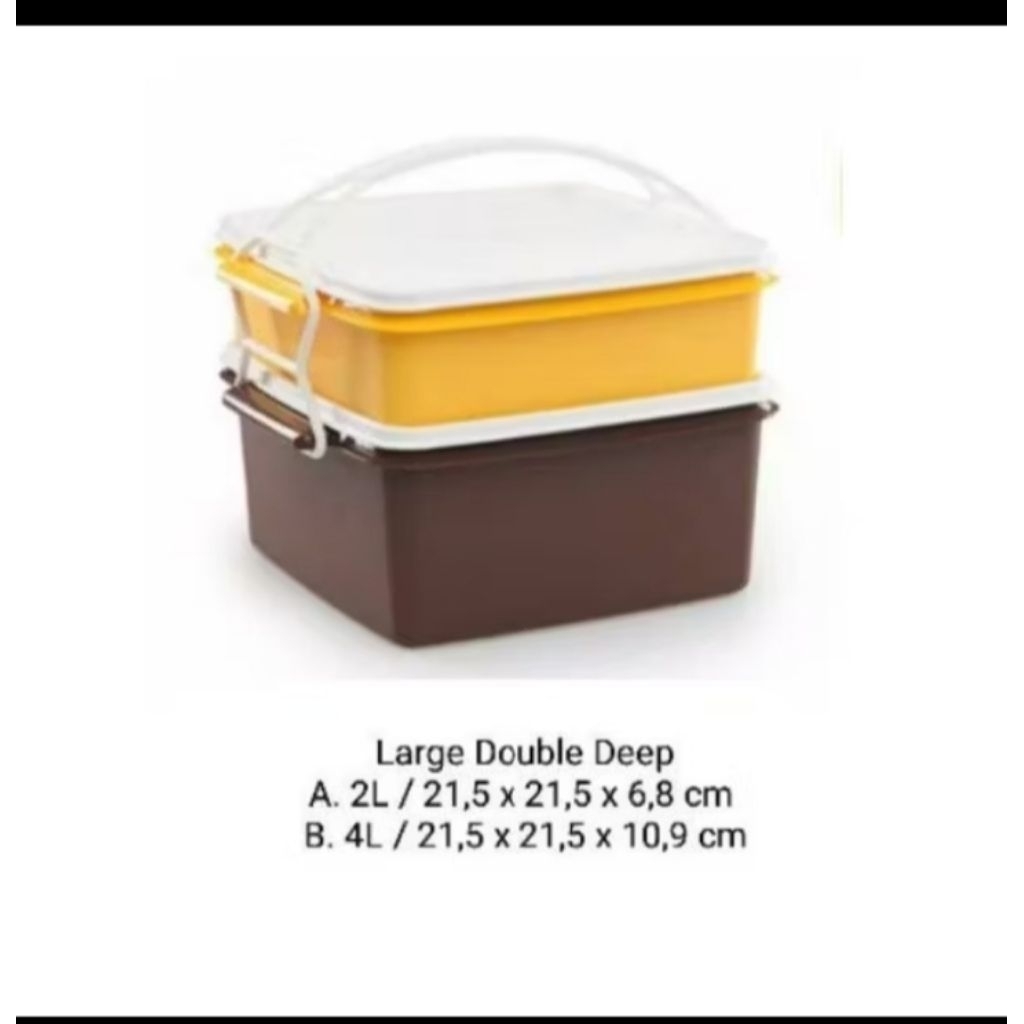 Jual rantang large double deep Tupperware | Shopee Indonesia