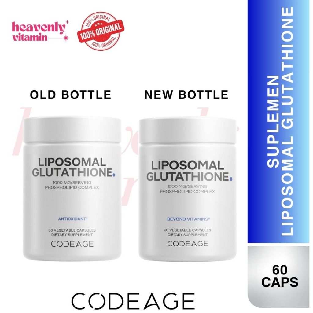 Jual Codeage Liposomal Glutathione, Phospholipid Complex - 60 Capsules,  Non-GMO, Gluten Free