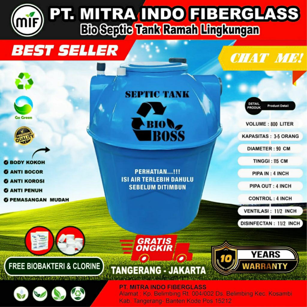 Jual Septic Tank 800 Liter Bio Boss | Shopee Indonesia
