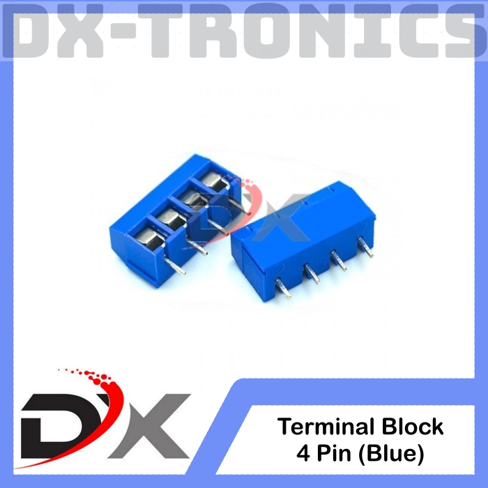 Jual Terminal Block ( T-Block) Terminal Blok Biru 4 Kaki 4 Pin 4pin ...