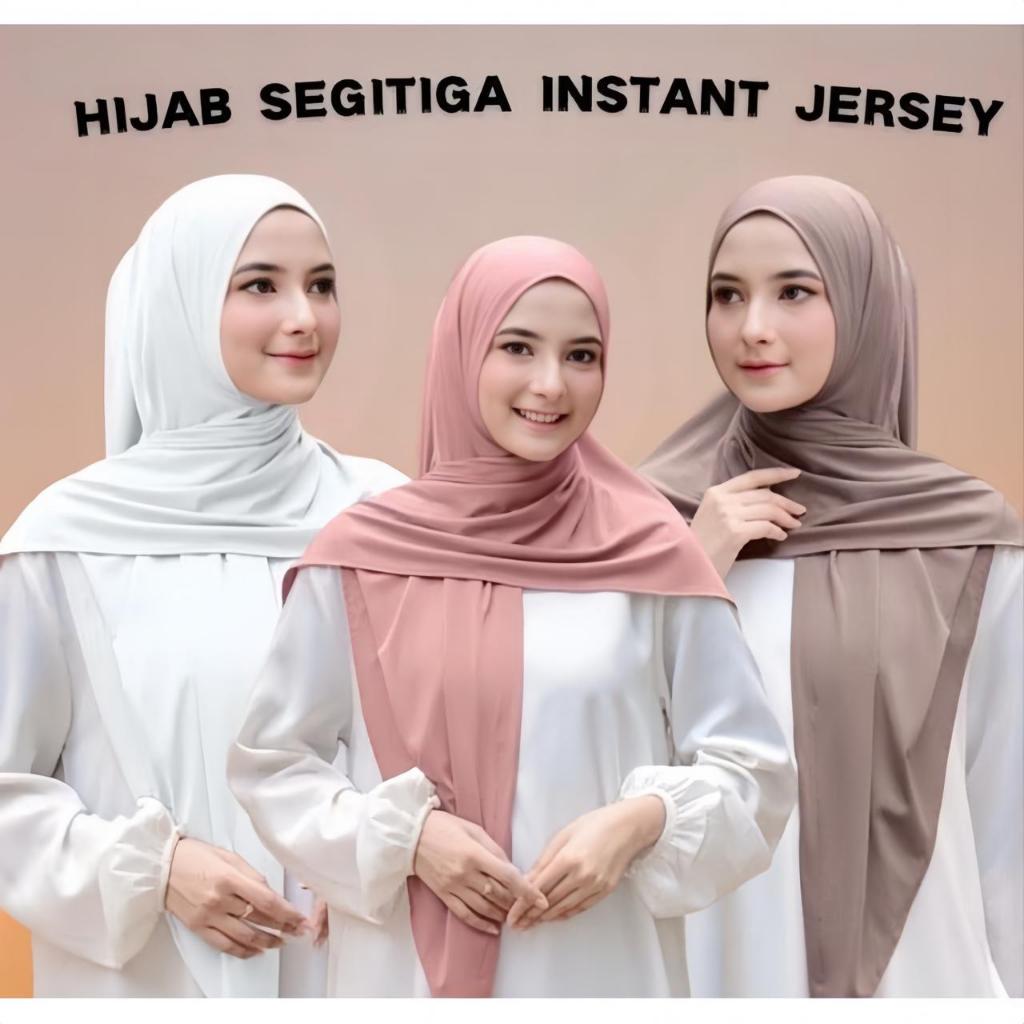 Hijab instan Bergo segita citra Kirana terbaru matt. Jersey premium size pd 85 cm pb 85 cm