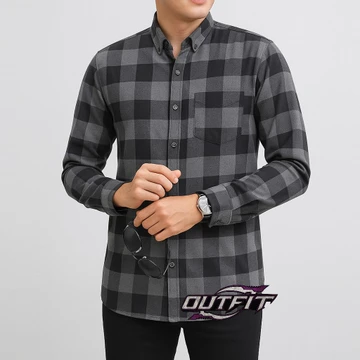 Kemeja Flanel Impor Lengan Panjang Pria Wanita Premium Distro (Outfit Flanel)