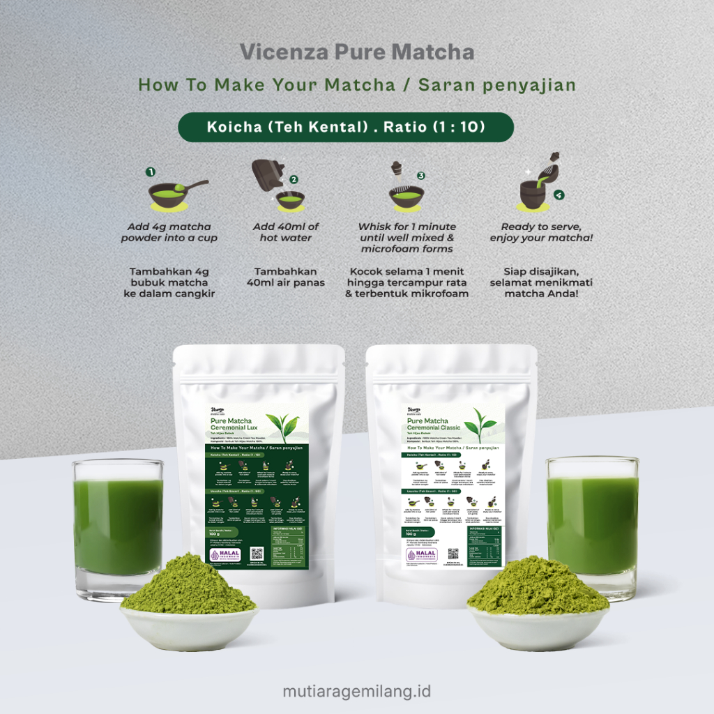 Jual Mutiaragemilang.id MATCHA VICENZA Matcha CULINARY Grade Matcha HKD ...