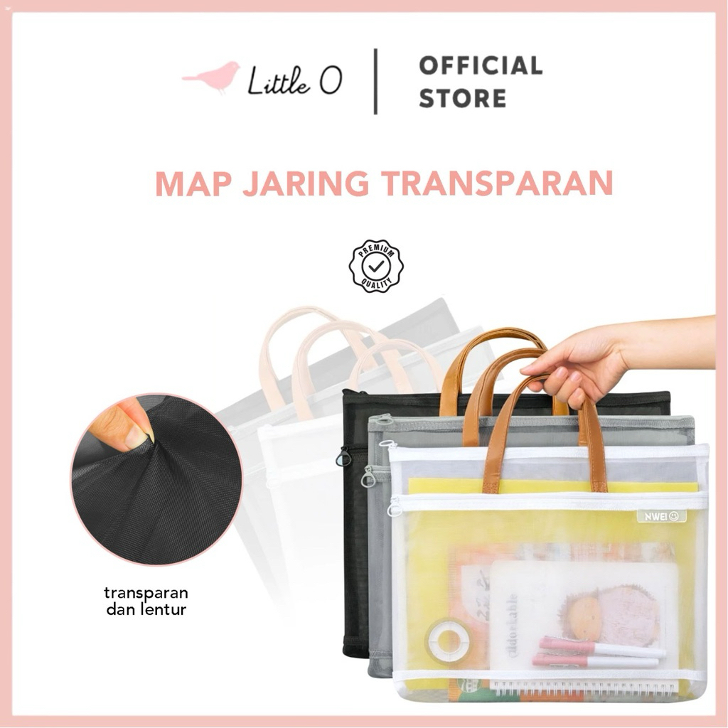 Jual LITTLE O SINSA Map Jaring Tas Folder Tas Les Serbaguna Kapasitas ...