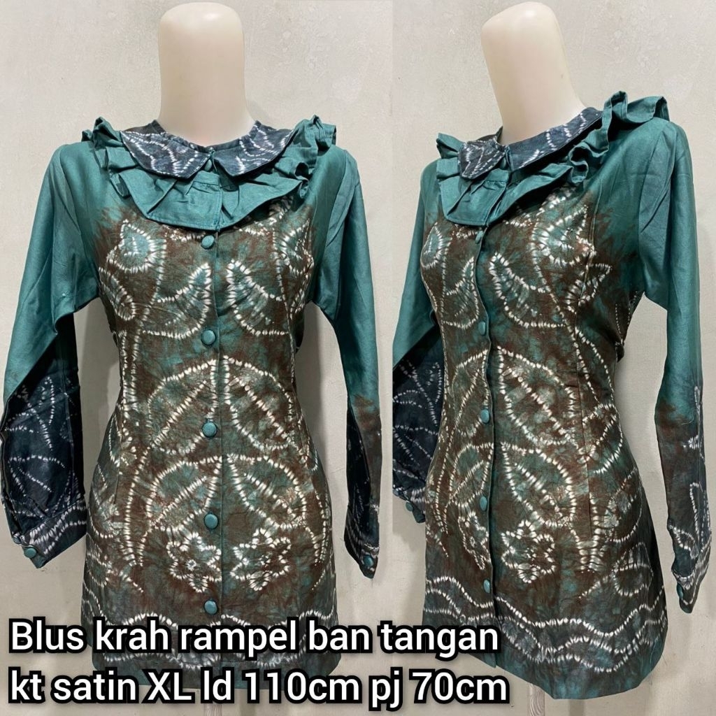 Jual blus rampel warna hijau sage | Shopee Indonesia