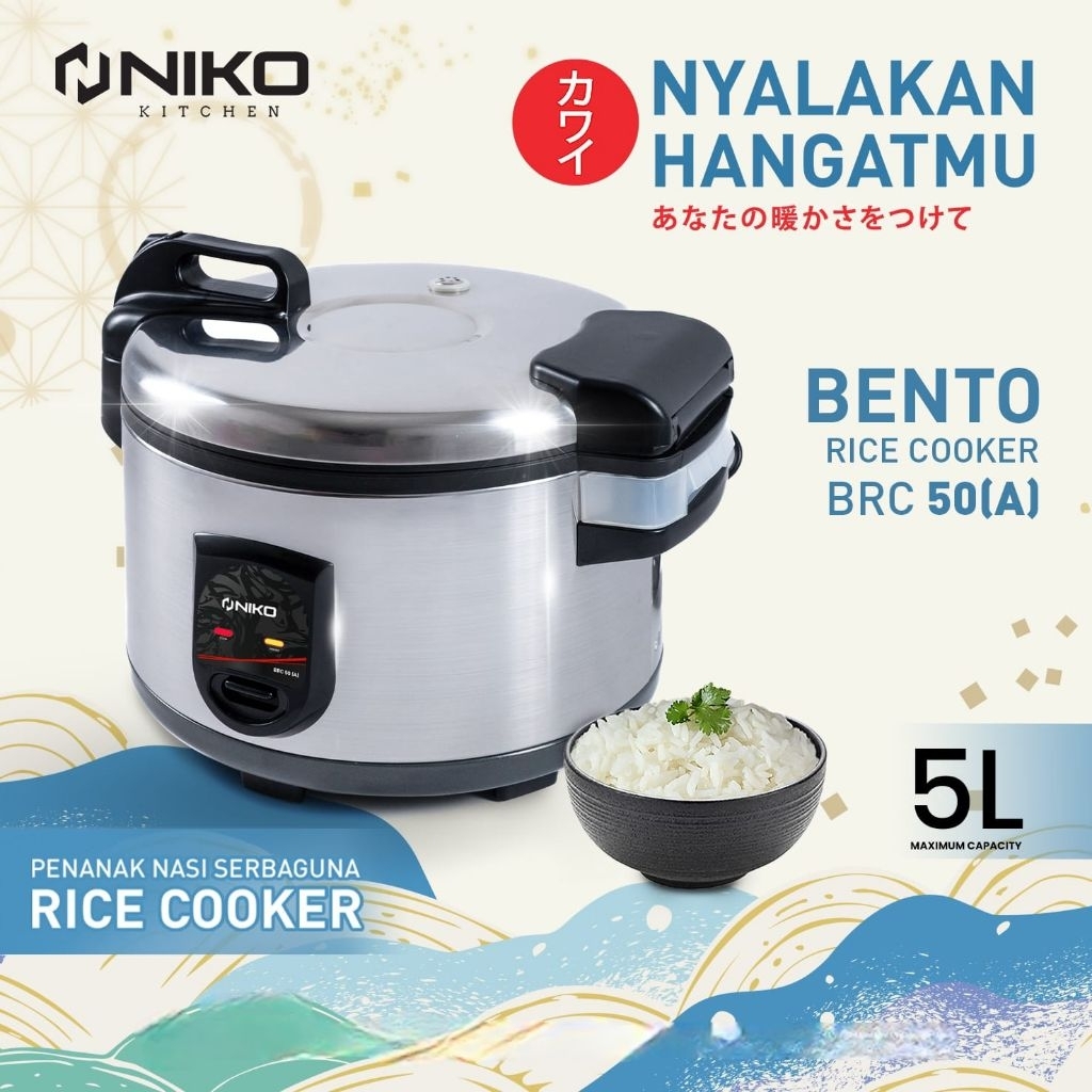 Jual Niko Rice Cooker Bento 5 Liter / Magic Com Serbaguna 5L BRC 50(A ...