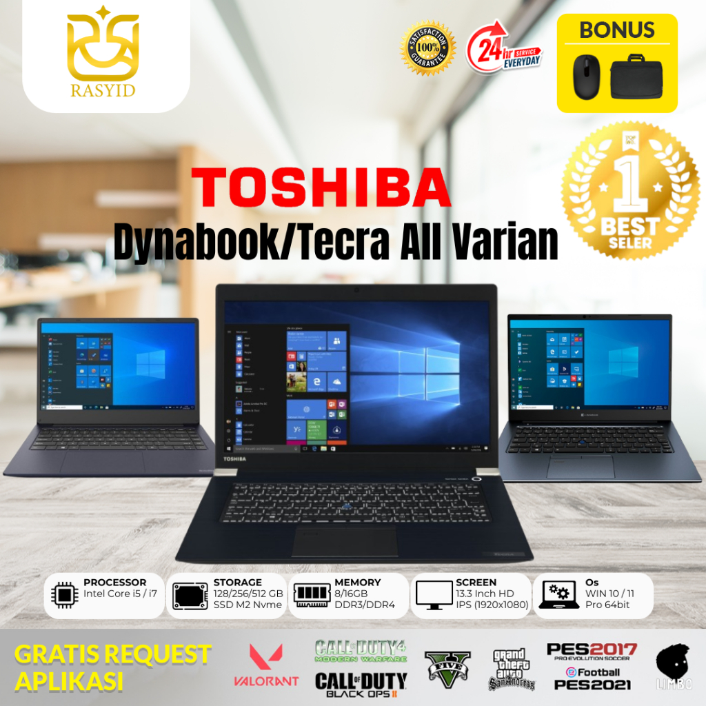 Jual Laptop murah Toshiba Dynabook / Tecra Core i5 RAM 16GB SSD