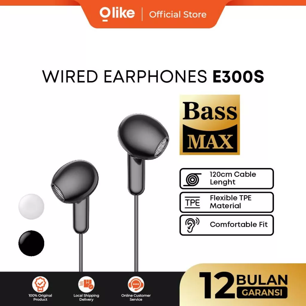 OLIKE Headset Cable E300S Jack 3.5mm | Headset Super Stereo Bass