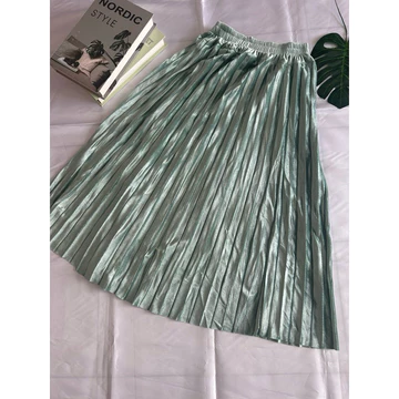 Rok Bludru Panjang Rok Plisket Velvet Panjang Beludru Wanita Dewasa