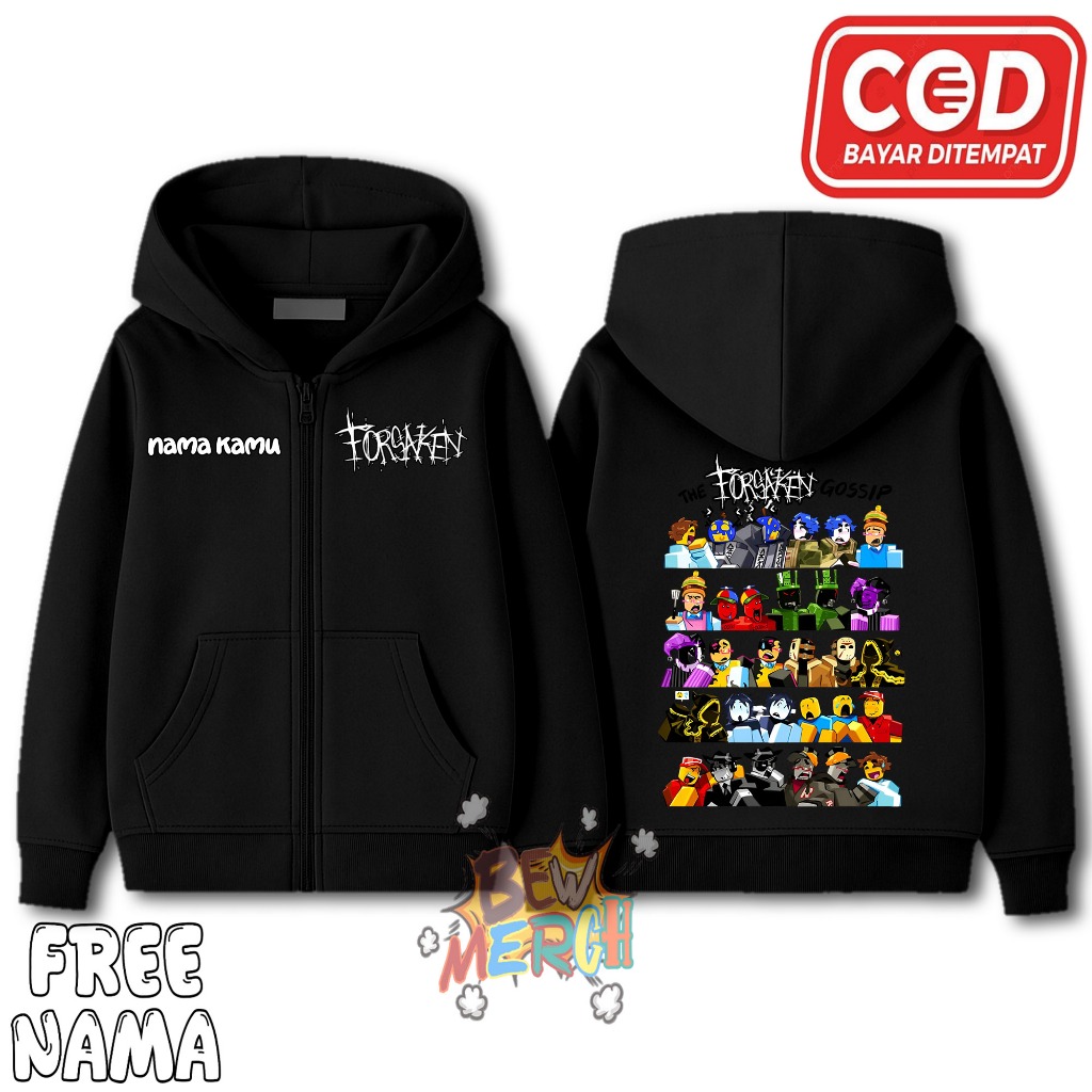 Jual Jaket Hoodie Zipper Anak Roblox Forsaken / Jaket Anak Resleting ...