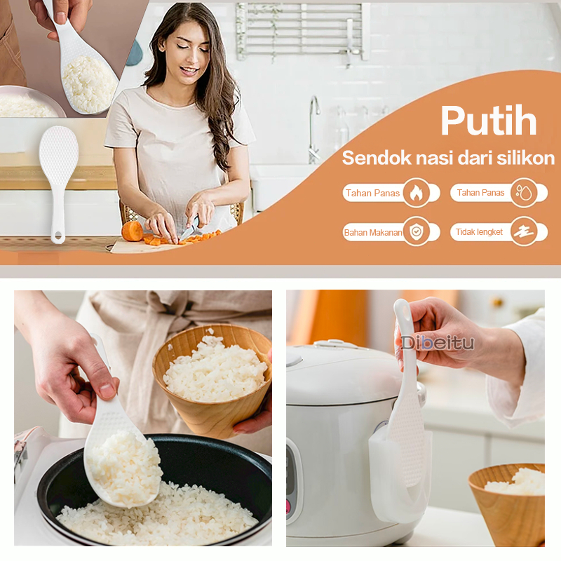 Jual sendok centong nasi plastik rice spoon cooker Lengket Tahan Panas ...