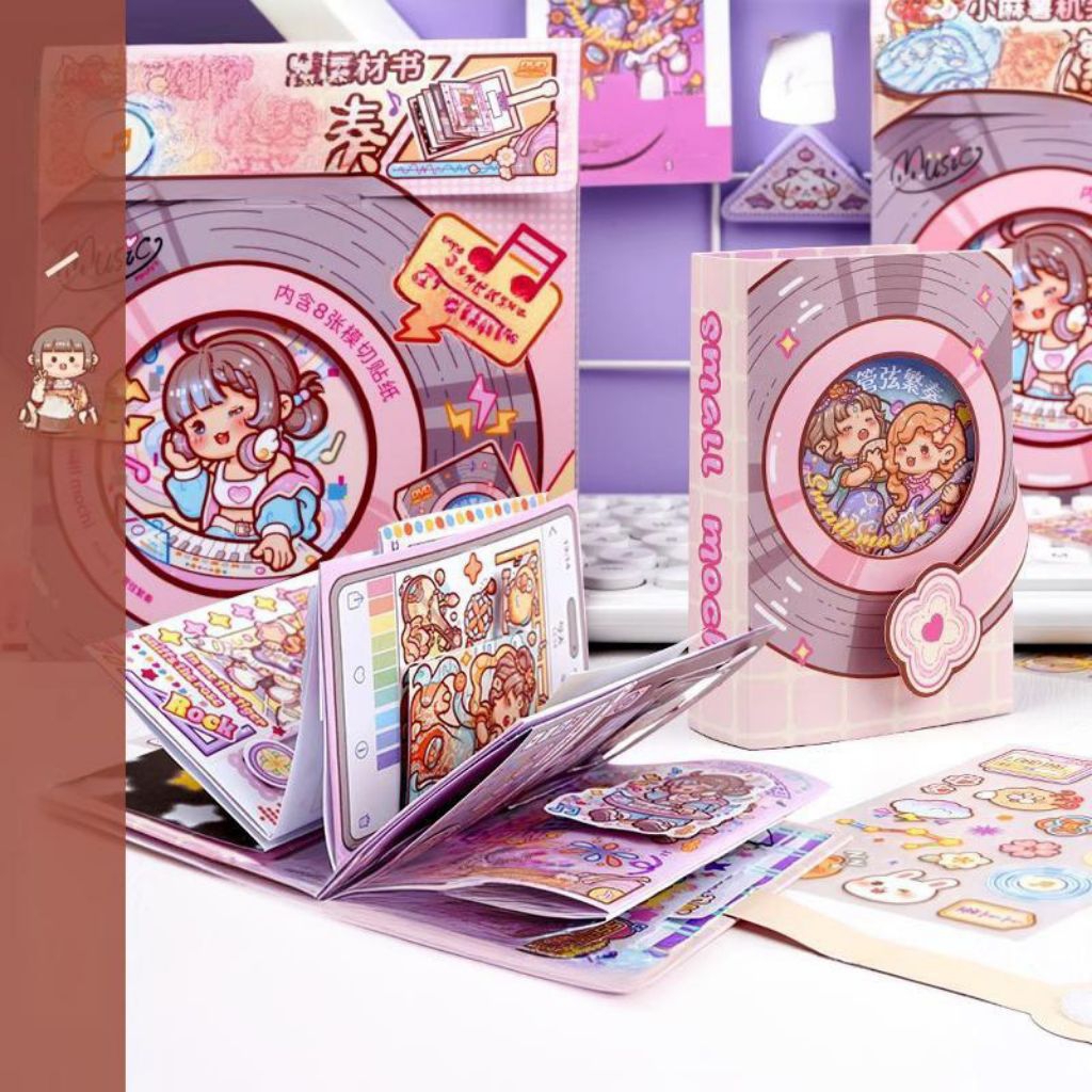 Jual Sticker Book Small Mochi Musik | Buku Stiker Cute 5 Halaman ...