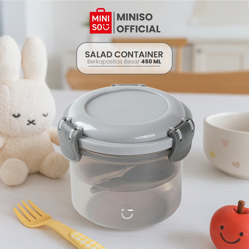 Jual MINISO Kotak Salad Graceful Series Salad Container 450mL Kotak ...