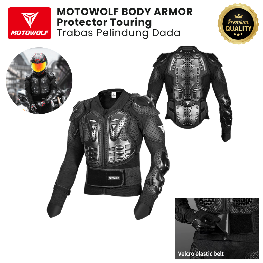 Jual Motowolf Body Armor Protector Motor Touring Trabas Pelindung