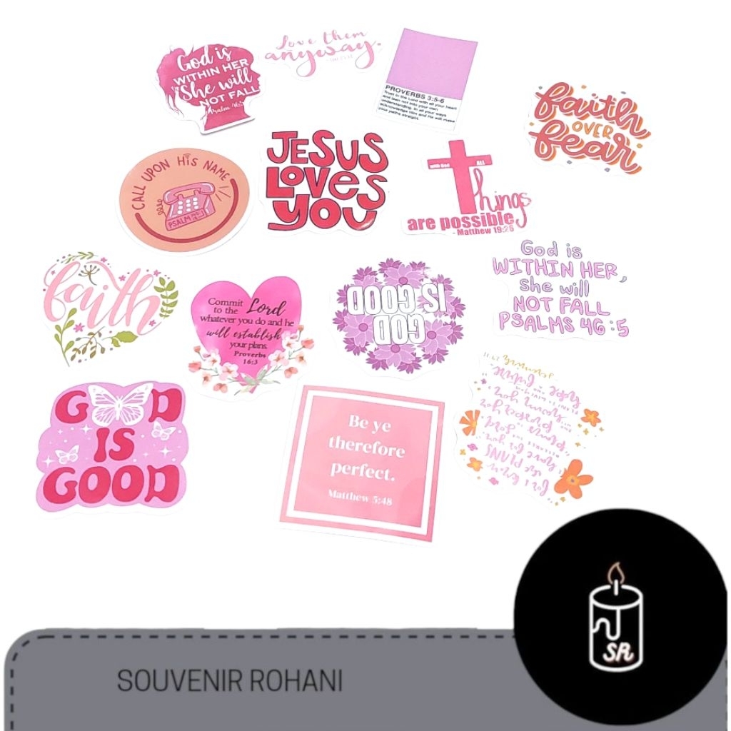 Jual 10 PCS STIKER ROHANI AYAT ALKITAB ANTI AIR / STIKER TUMBLR ...