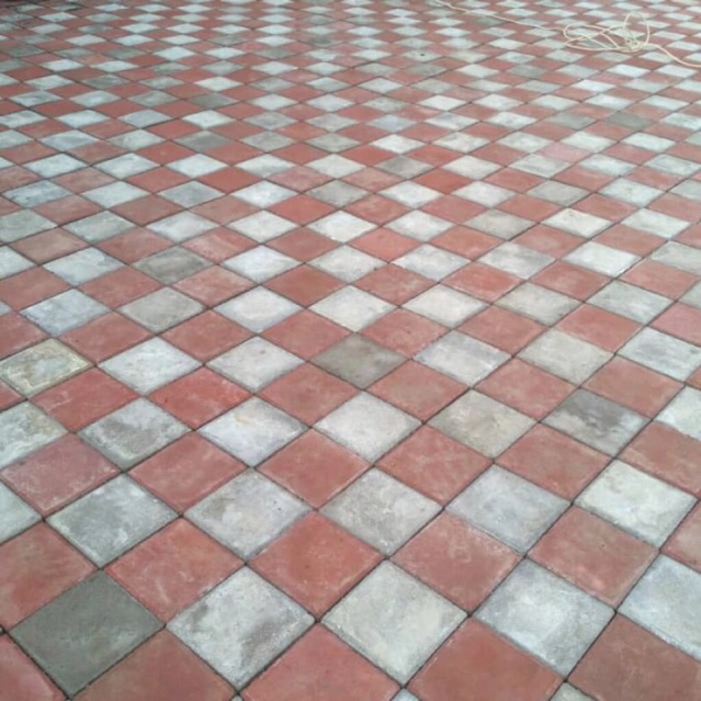Jual Paving Blok Corso press mesin k300 Ukuran 20 x 20 cm natural Merah ...