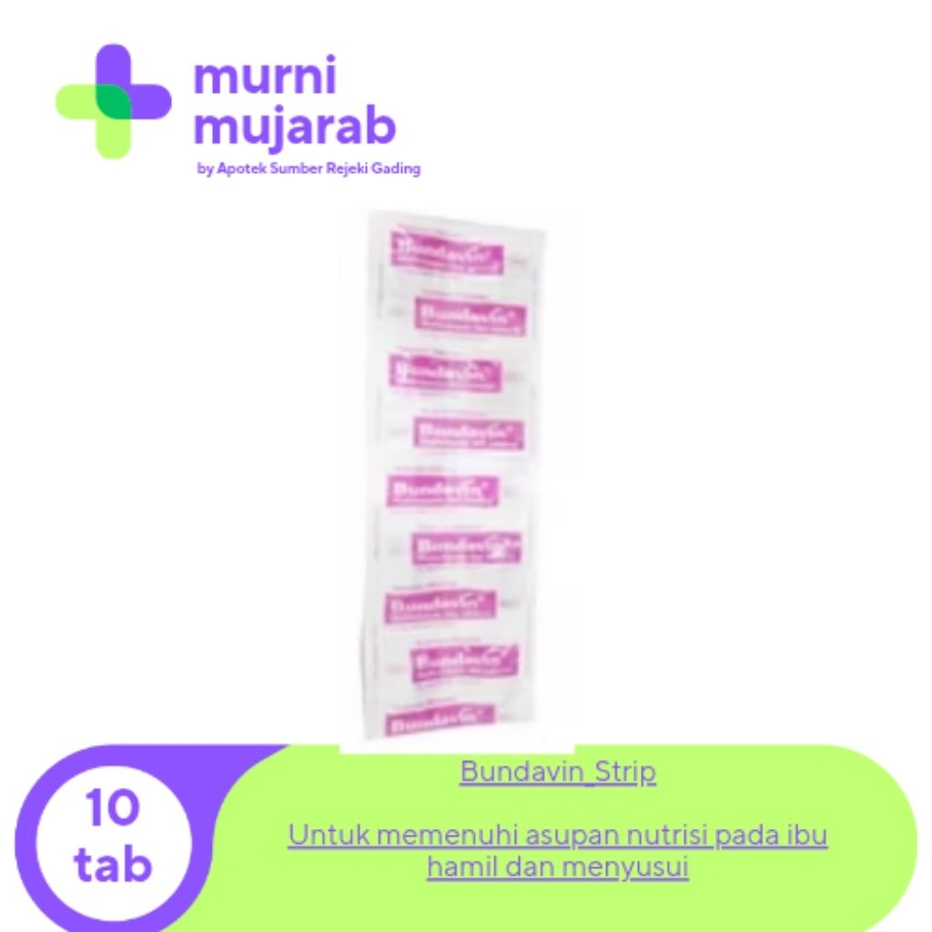 Jual Bundavin / Strip 10 Tablet - Multivitamin & Mineral Untuk Ibu ...
