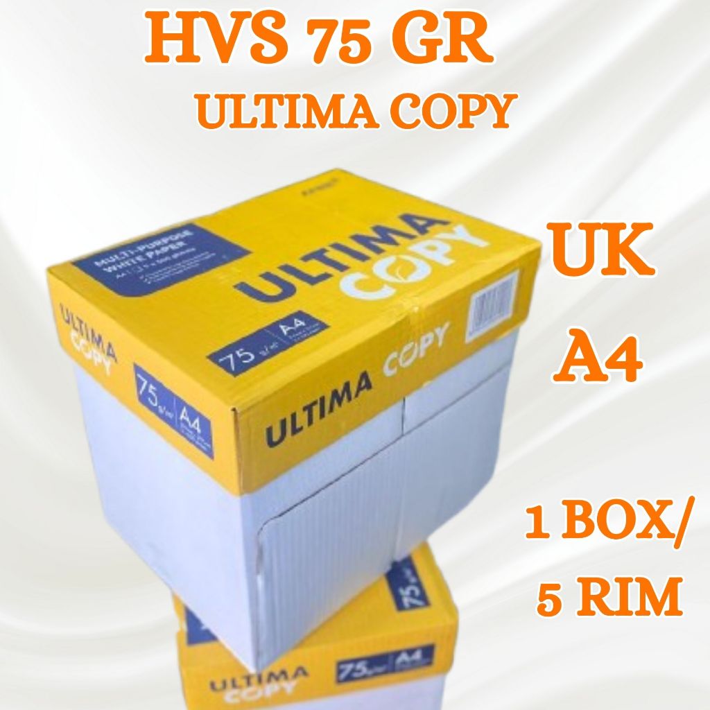 Jual KERTAS HVS / KERTAS PRINT / KERTAS FOTOCOPY 75 GSM UKURAN A4 MERK ...