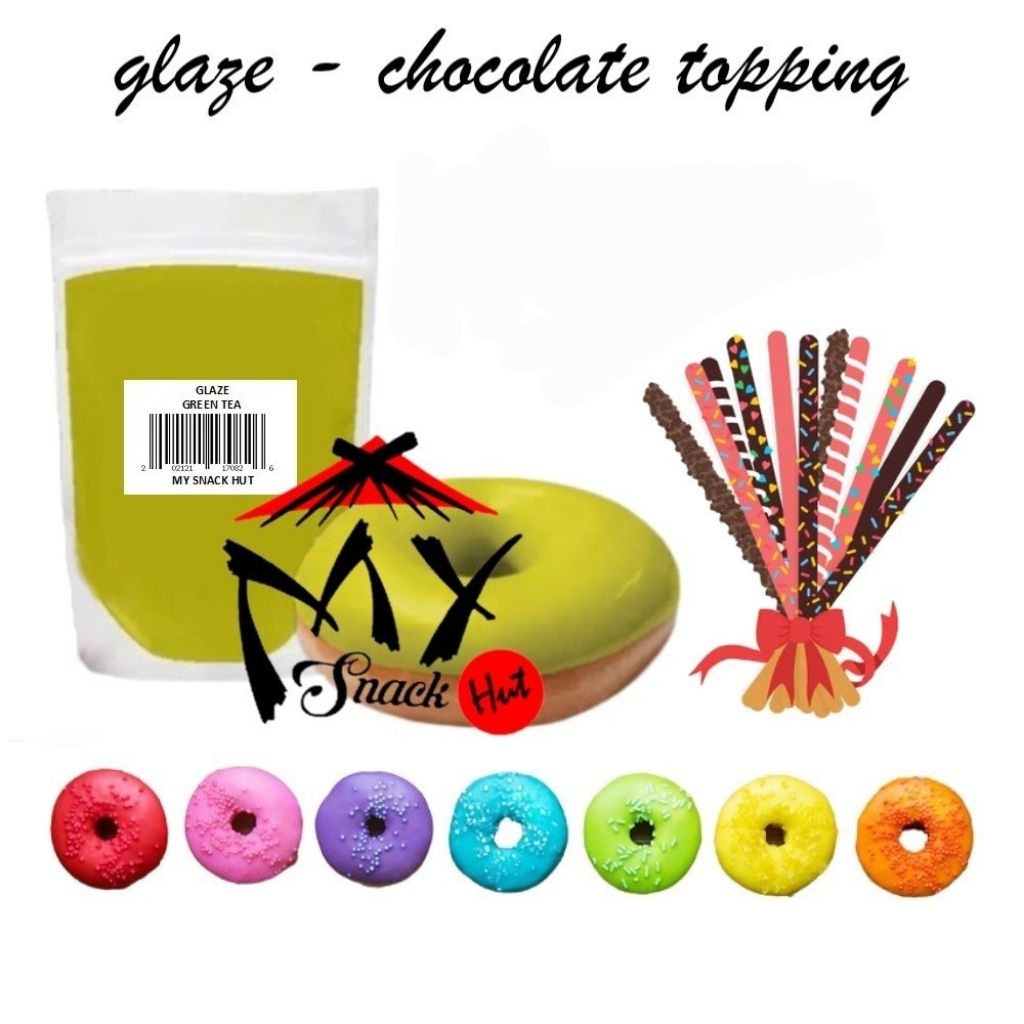 Jual GLAZE DONAT TOPPING ISIAN ROTI MERAH OREN KUNING HIJAU BIRU UNGU ...