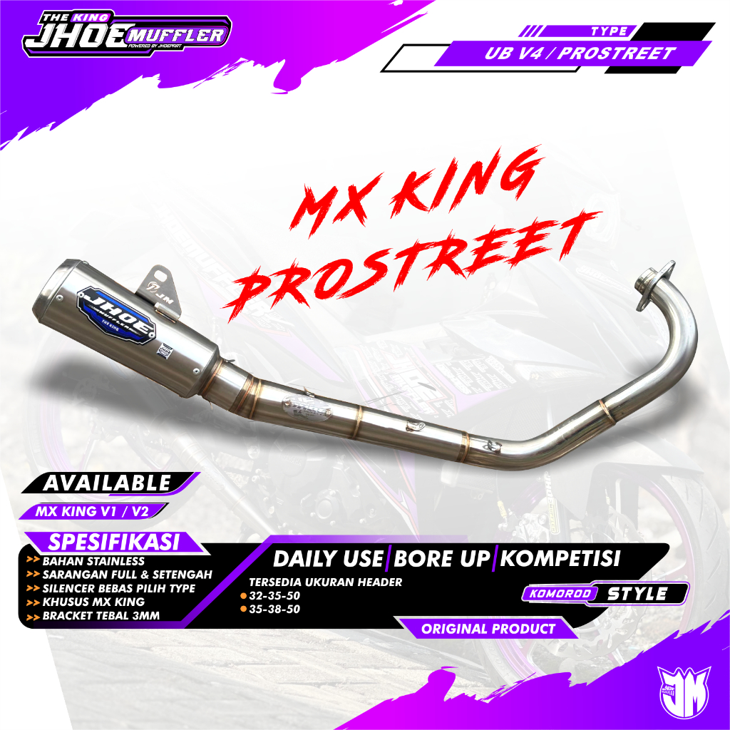 Jual Knalpot Racing MX KING PROSTREET TYPE UB V4 By Jhoe Muffler ...