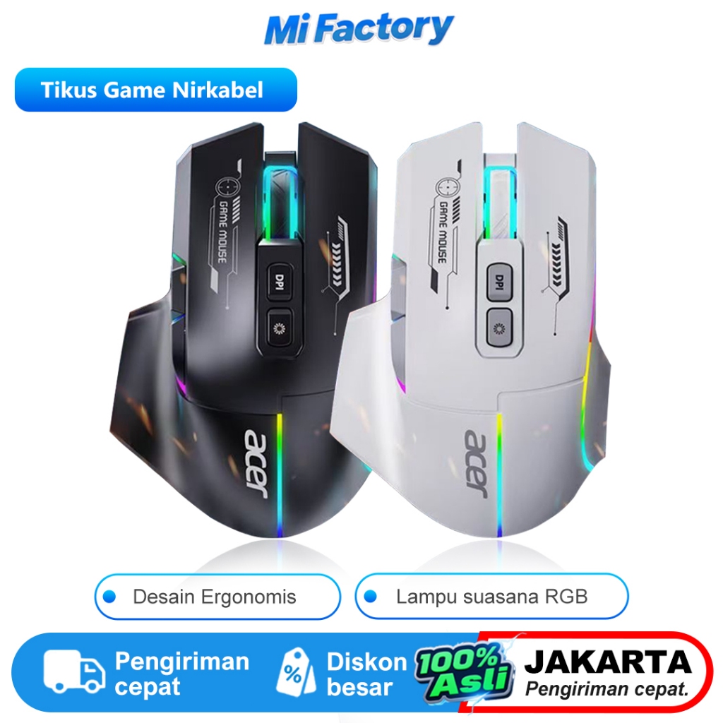 Jual Acer Mouse Wireless OMW950 Plus, Mouse Gaming, 8000DPI, RGB