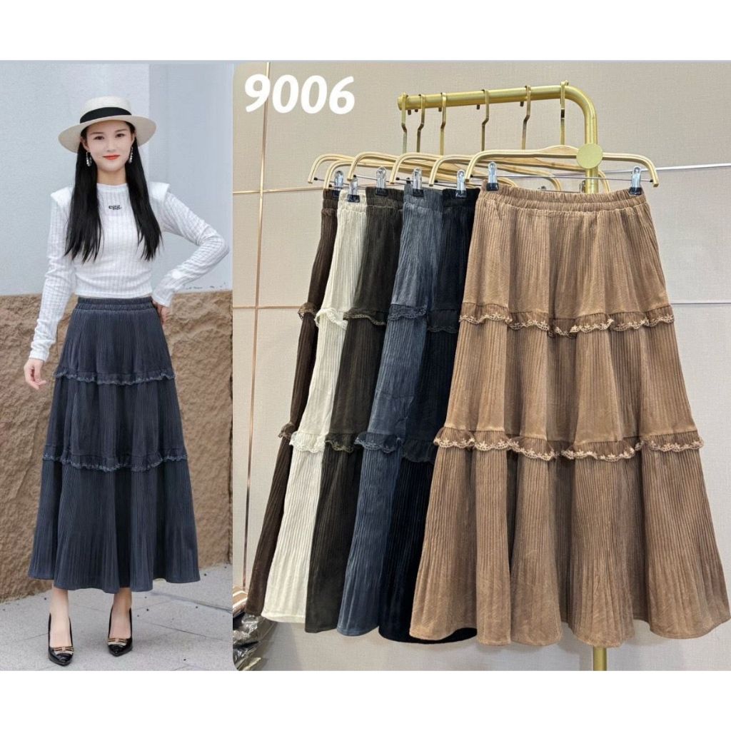 Jual ROK WANITA SUEDE 7/9 9006# PREMIUM [DUA RAMPEL RENDA] TERBARU ...