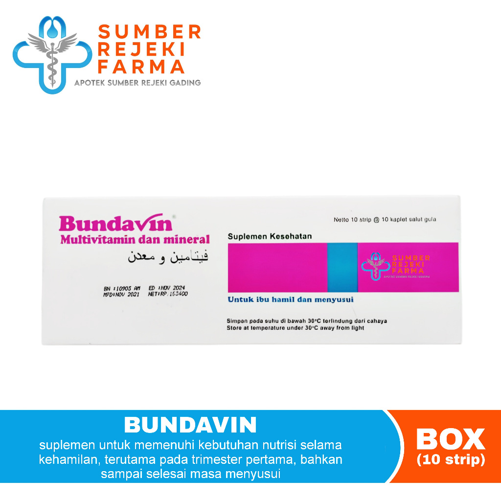 Jual Bundavin Box isi 100 Tablet Samco / Strip - Bundafin Multivitamin ...