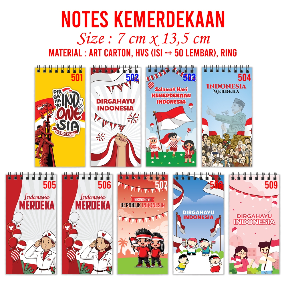 Jual Notes Spesial Hari Kemerdekaan Indonesia 17 Agustus Notes ...
