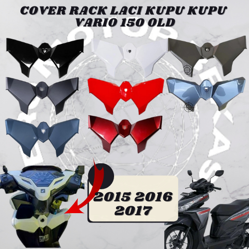 cod - cover rack rak laci dasbor kupu kupu vario 150 led old tahun 2015 - 2017 k59a all warna merk non original
