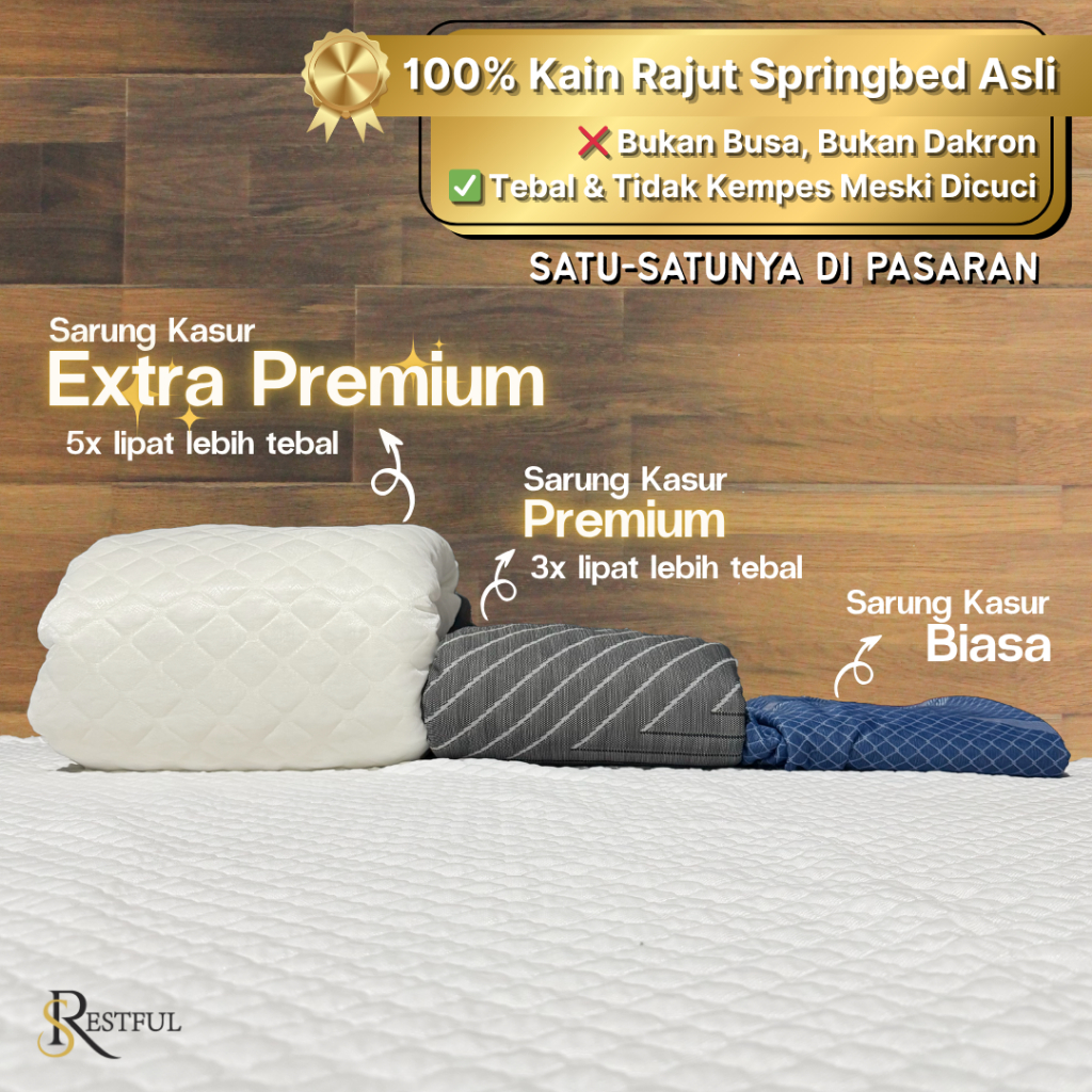 Jual Sarung Kasur Biasa Restful / Resleting Pelindung Kasur Pelindung ...