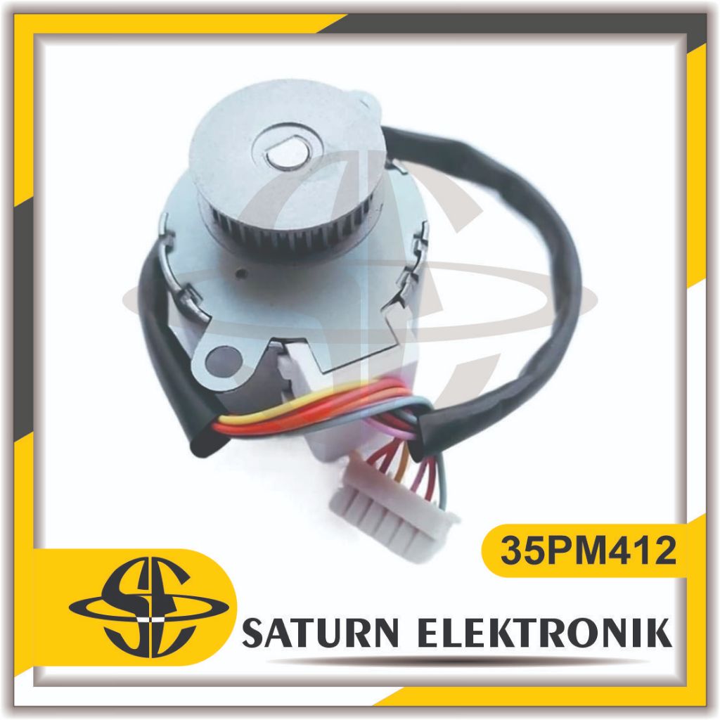 Jual Micro Stepper Motor 35PM412 With Synchro Wheel Universal DC 12V ...