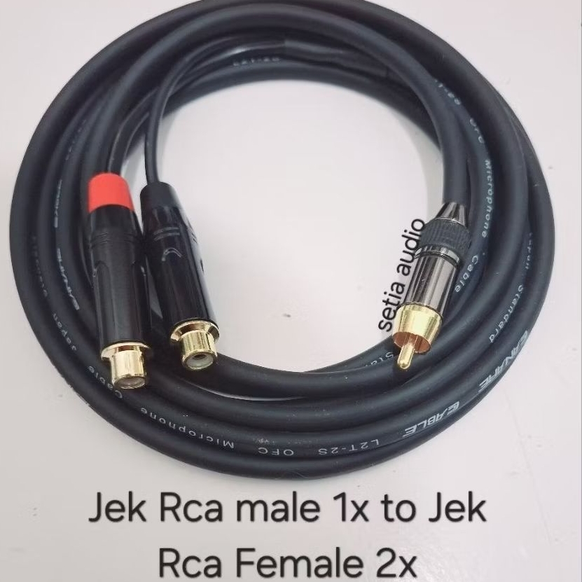 Jual Kabel RCA Audio Cabang JEK RCA MALE 1x to 2x JEK RCA FEMALE car ...