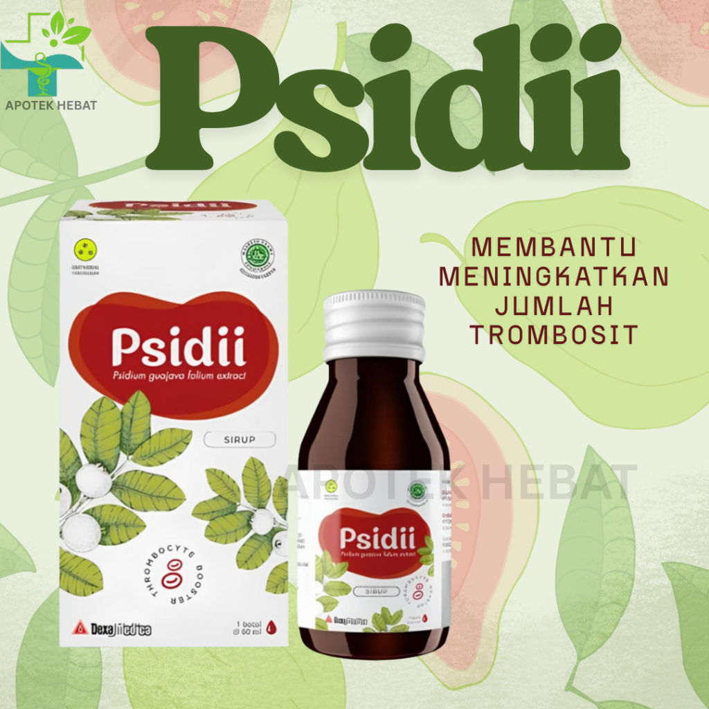 Jual PSIDII Sirup Penambah Trombosit 60ml Obat DBD Peningkat Trombosit ...
