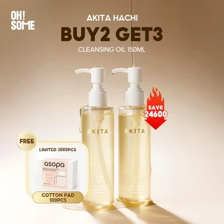 OHSOME - AKITA HACHI White Tea Face Cleansing Oil 150ml Membersihkan Sisa Riasan Wajah Menyegarkan Melembabkan