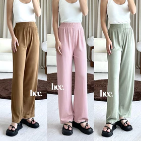 HEE Celana Kulot Knit Berkualitas Knit Pants Premium Long Cullotes Korean Loose Pants Trousers