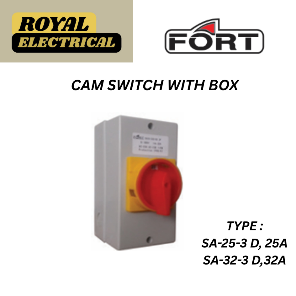 Jual FORT - CAM SWITCH WITH BOX - 3 PHASE / 25A-32A - Type SA-25-3D ...