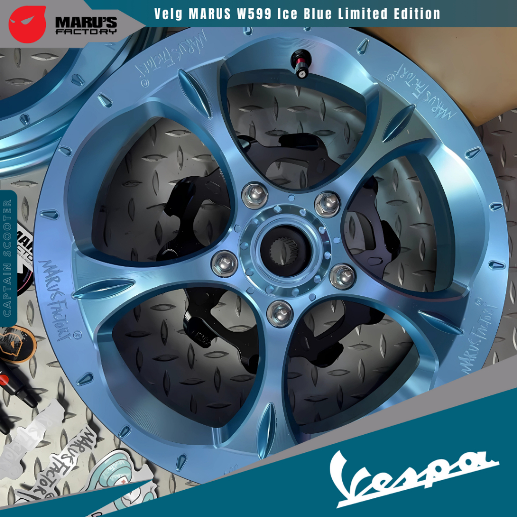 Jual MARUS Rims Velg W599 Ice Blue Limited Edition Vespa Sprint ...
