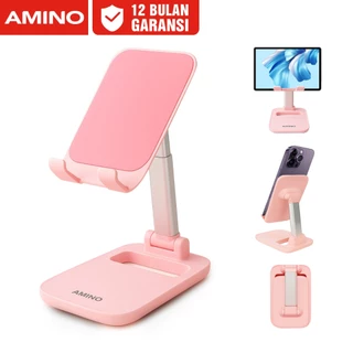AMINO Universal Phone Holder Stand Folding Desktop Standing Lipat Liftable Foldable Dudukan HP Meja