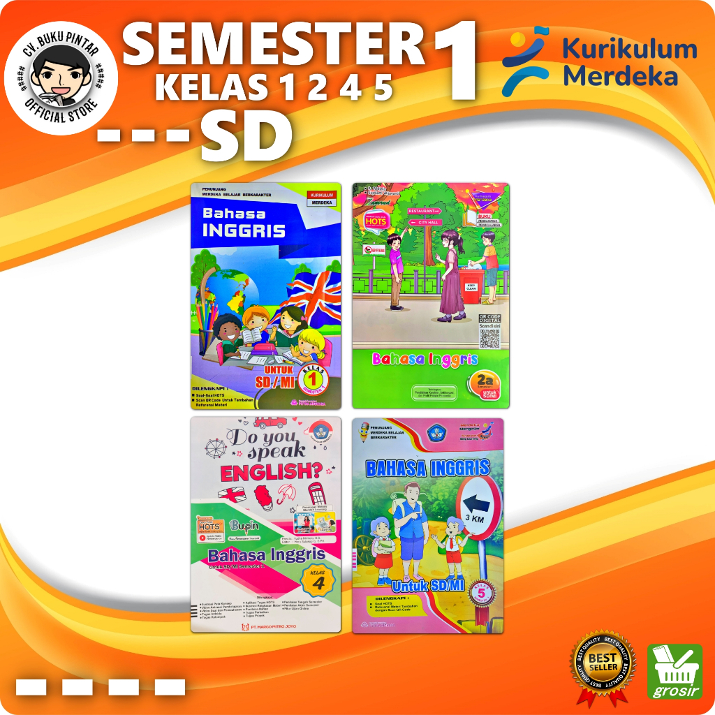 Jual BUKU LKS BAHASA INGGRIS SD KELAS 1 2 4 5 SEMESTER 1 KURIKULUM ...