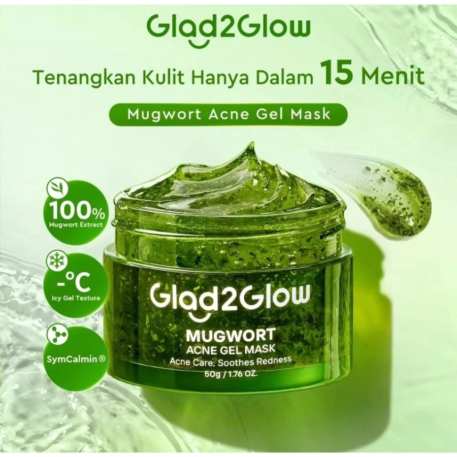 Glad2Glow Mugwort Acne Gel Mask