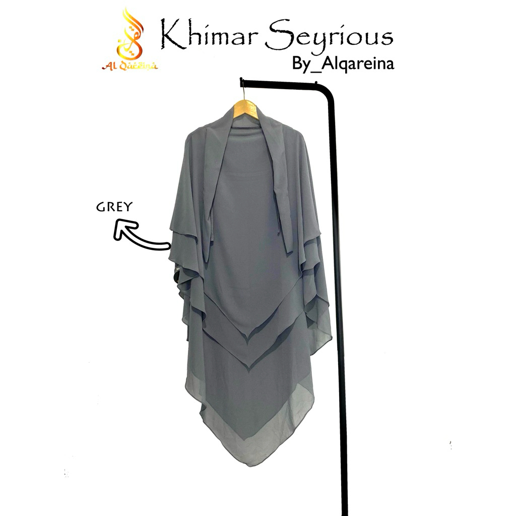 French Khimar Ceruty Babydoll 2 Layer Premium Seirious Free Cadar Tali Jilbab Khimar Bergo