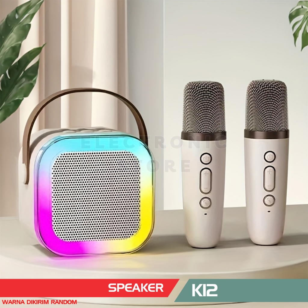 Jual Karaoke Speaker Bluetooth 2 mic 1 set garansi 1 tahun Mini Machine ...