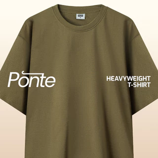 M231 T-Shirt Ponte Heavyweight Polos Oversized Pendek Army 0756K