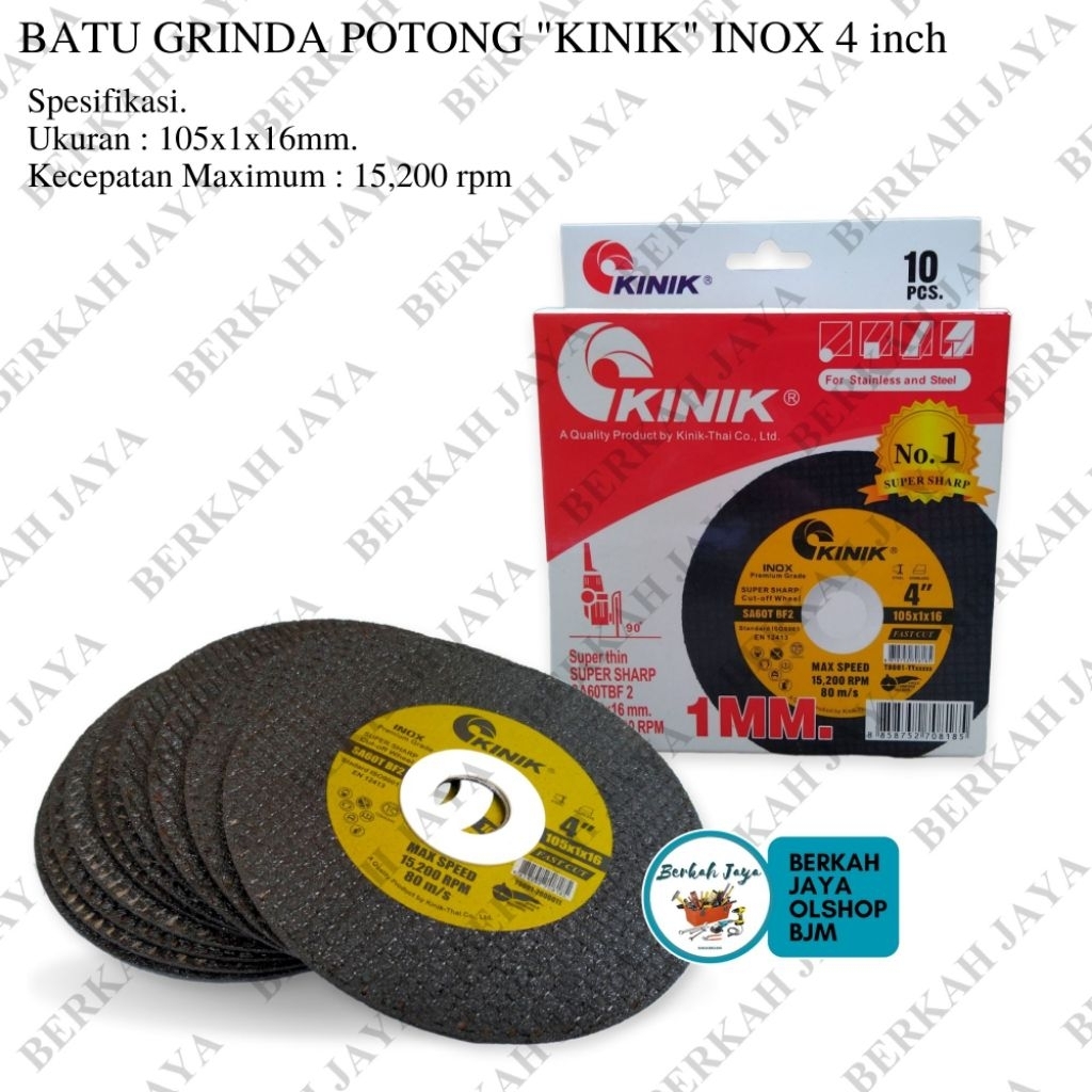 Jual KINIK Mata Gurinda Batu Gerinda Grinda Potong KINIK INOX 4 INCH ...